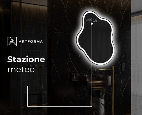 Specchio da bagno LED di forma irregolare EM222 #9