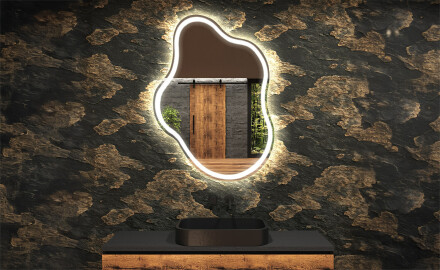 Specchio da bagno LED di forma irregolare EM222