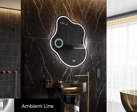 Specchio da bagno LED di forma irregolare EM223