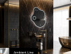 Specchio da bagno LED di forma irregolare EM223 #3