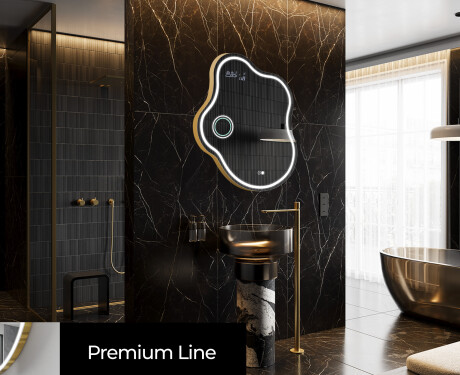 Specchio da bagno LED di forma irregolare EM223 #4