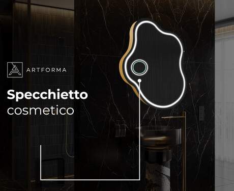 Specchio da bagno LED di forma irregolare EM223 #6