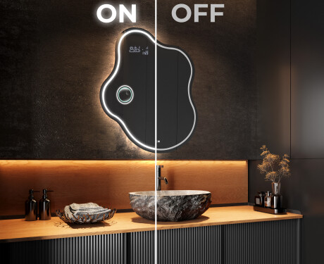 Specchio da bagno LED di forma irregolare EM223 #3