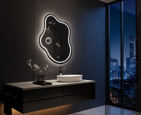 Specchio da bagno LED di forma irregolare EM223 #10