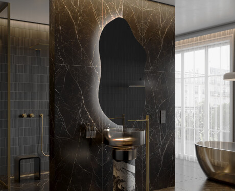 Specchio da bagno LED di forma irregolare F221 #3
