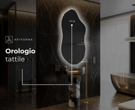 Specchio da bagno LED di forma irregolare F221 #7