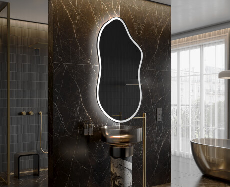 Specchio da bagno LED di forma irregolare F222 #3