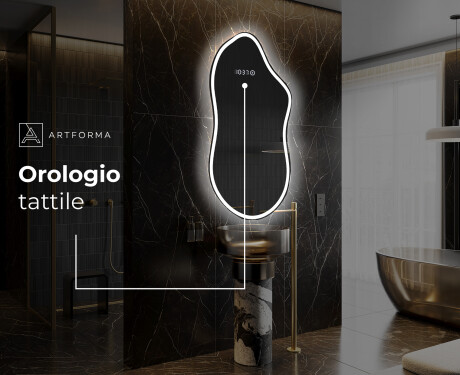 Specchio da bagno LED di forma irregolare F222 #7