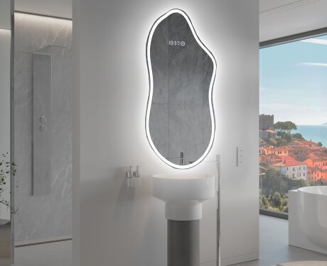 Specchio da bagno LED di forma irregolare F222 #9