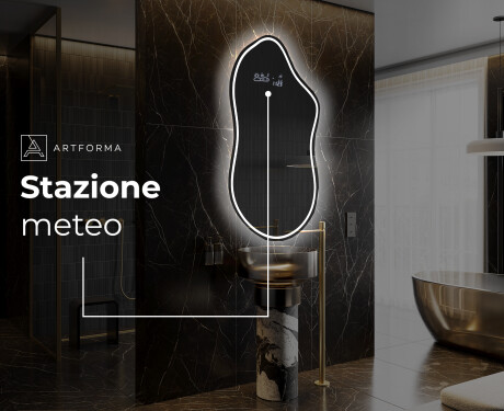 Specchio da bagno LED di forma irregolare F223 #6