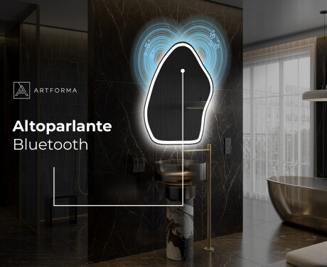 Specchio da bagno LED di forma irregolare G222 #5
