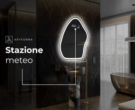 Specchio da bagno LED di forma irregolare G222 #6