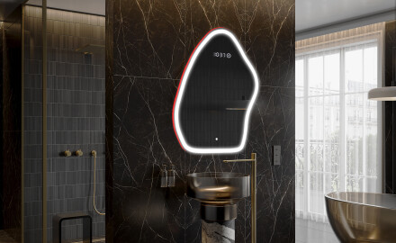 Specchio da bagno LED di forma irregolare G222