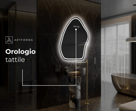 Specchio da bagno LED di forma irregolare G223 #7