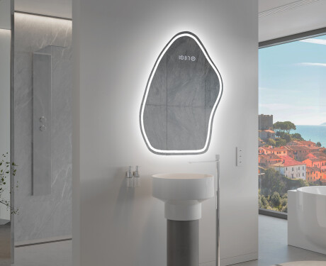 Specchio da bagno LED di forma irregolare G223 #9
