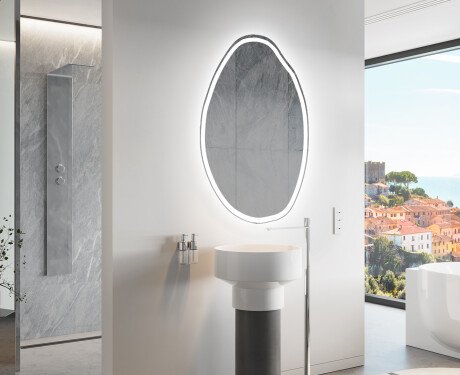 Specchio da bagno LED di forma irregolare U222