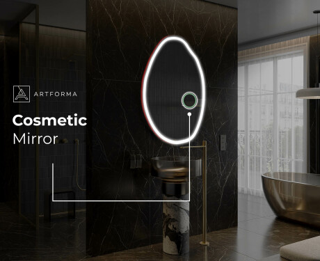 Specchio da bagno LED di forma irregolare U222 #6