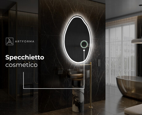 Specchio da bagno LED di forma irregolare U222 #5