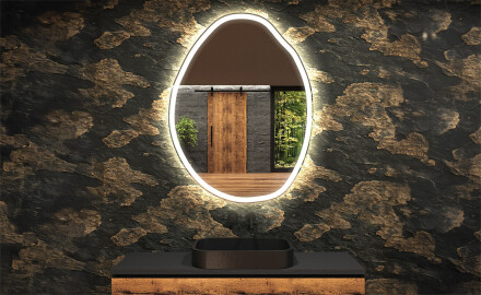 Specchio da bagno LED di forma irregolare U222
