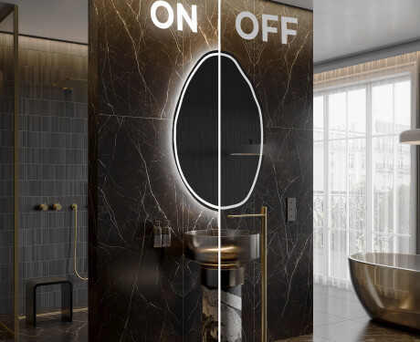 Specchio da bagno LED di forma irregolare U223 #3