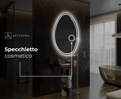 Specchio da bagno LED di forma irregolare U223 #5