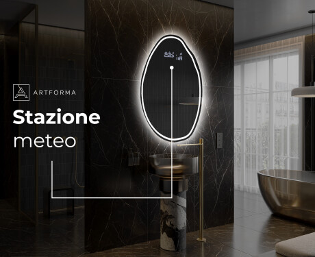 Specchio da bagno LED di forma irregolare U223 #7