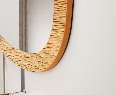 Specchio irregolare con una moderna cornice in metallo L290 #3