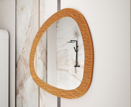 Specchio irregolare con una moderna cornice in metallo L290 #4