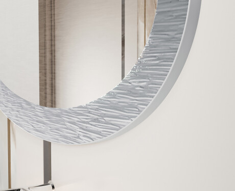 Specchio da bagno asimmetrico con cornice in metallo L292 #3