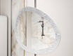 Specchio da bagno asimmetrico con cornice in metallo L292 #4
