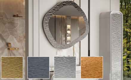 Specchio su misura in una cornice metallica di design L291