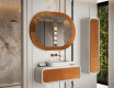 Specchio da bagno con elegante decorazione in metallo L289