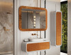 Specchio stondato con cornice in metallo L287