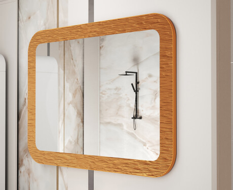 Specchio stondato con cornice in metallo L287 #4