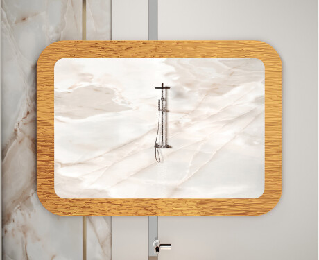 Specchio stondato con cornice in metallo L287 #5