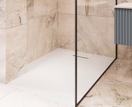 Piatto doccia rettangolare Avero 90x110 cm bianco