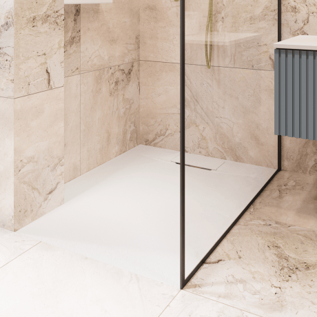 Piatto doccia rettangolare Avero 90x110 cm bianco #1