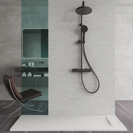Piatto doccia rettangolare Avero 90x110 cm bianco #5