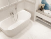 Vasca da bagno scanalata Glamour 170 cm a libera installazione, completa di sifone e tappo/scarico in bianco