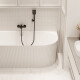 Vasca da bagno scanalata Glamour 170 cm a libera installazione, completa di sifone e tappo/scarico in bianco #2