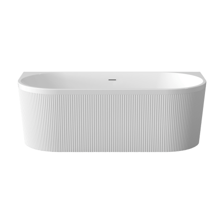 Vasca da bagno scanalata Glamour 170 cm a libera installazione, completa di sifone e tappo/scarico in bianco #4