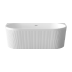 Vasca da bagno scanalata Glamour 170 cm a libera installazione, completa di sifone e tappo/scarico in bianco #4