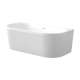 Vasca da bagno scanalata Glamour 170 cm a libera installazione, completa di sifone e tappo/scarico in bianco #5
