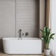 Vasca da bagno Astri da appoggio a parete, 150 cm, con montaggio a destra, completa di sifone, tappo e elegante troppopieno #2