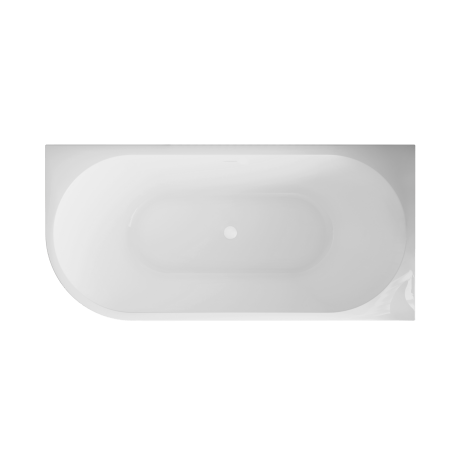 Vasca da bagno Astri da appoggio a parete, 150 cm, con montaggio a destra, completa di sifone, tappo e elegante troppopieno #5