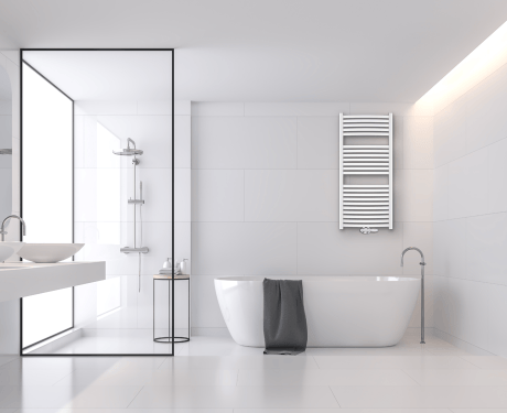 Radiatore a scala da bagno bianco