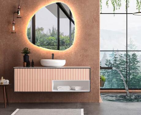 Specchio da bagno LED di forma irregolare J221