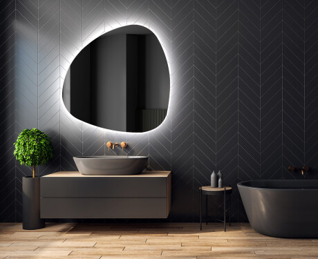 Specchio da bagno LED di forma irregolare J221 #2