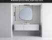 Specchio da bagno LED di forma irregolare J221 #3