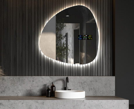 Specchio da bagno LED di forma irregolare J221 #6